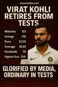 🔥 Virat Kohli’s Test Retirement: Media-Manufactured “Legend” or Just a Red-Ball Mirage?